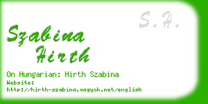 szabina hirth business card